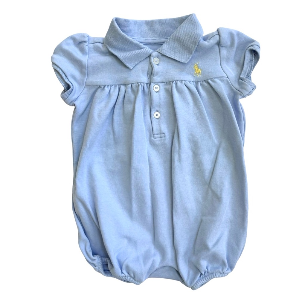 Ralph Lauren Baby Girl Blue Romper 9mo